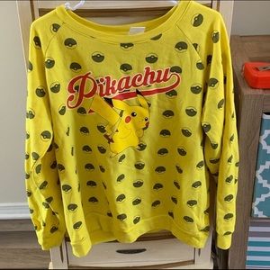 Pokémon Pikachu Pull Over Sweatshirt Size XL